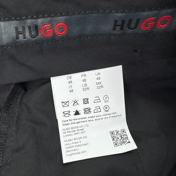 Hugo Boss Mens Modern Fit Windowpane Wool Blend Suit Pants Brown 32R - Picture 4 of 4